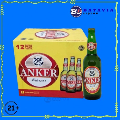 Anker Pilsener Beer 620ml – Pack of 12 Bottles
