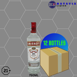 Smirnoff Red Vodka 750ml 12 Bottles
